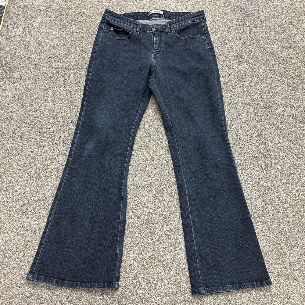 Lee Slender Secret Bootcut Jeans Womens 12P Petite Dark Wash Blue Stretch Denim